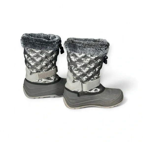Kamik Gray Penny 3 Quilted Winter Boots with Faux Fur - Picture 3 of 6